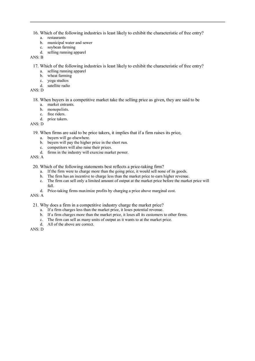 Chapter 14 Firms in Competitive Markets Answer Key Part 1 - Page 5