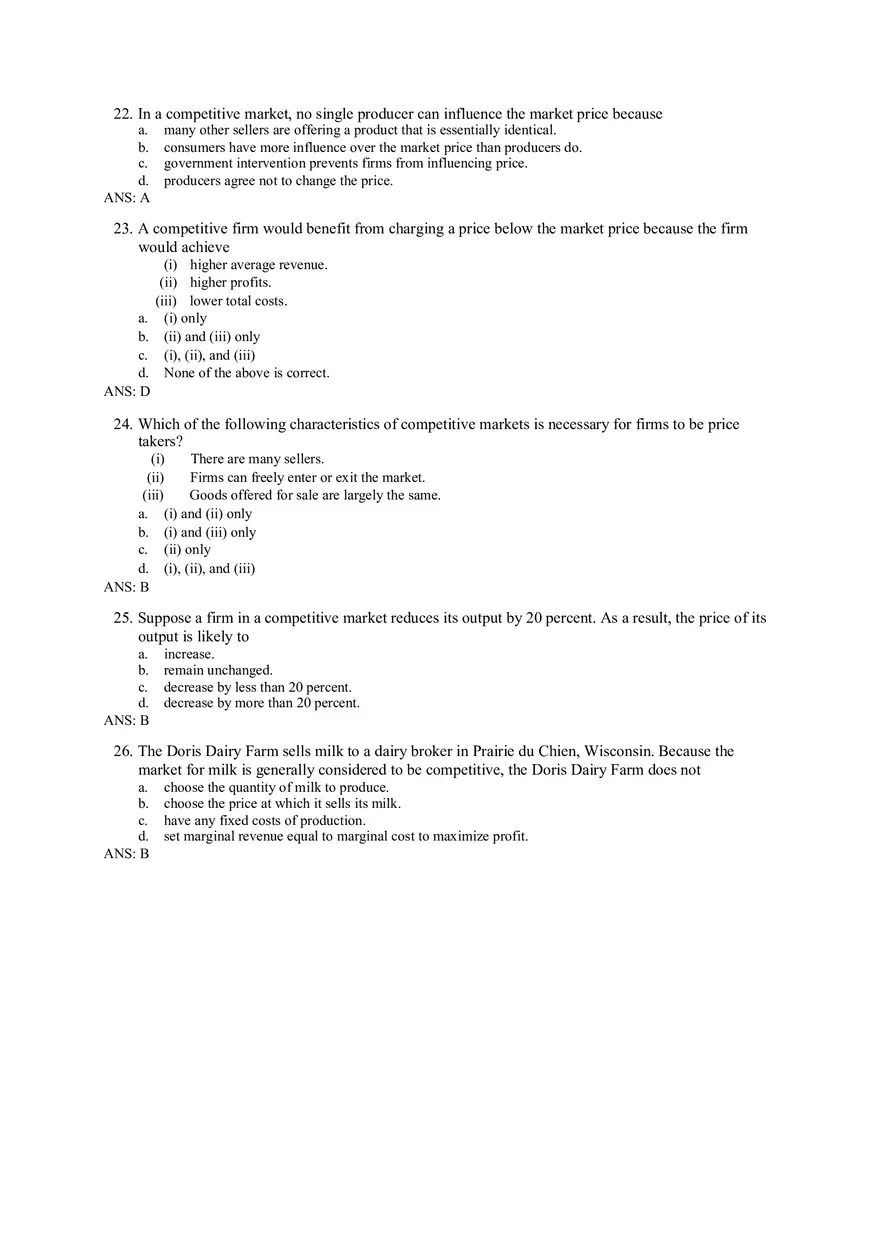 Chapter 14 Firms in Competitive Markets Answer Key Part 1 - Page 6
