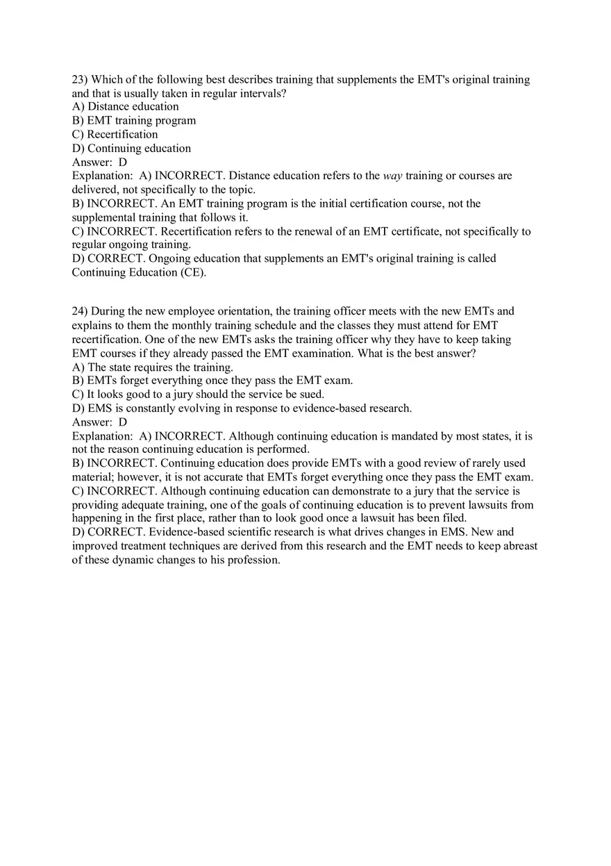 Introduction to Emergency Medical Care Part 2 - Page 2