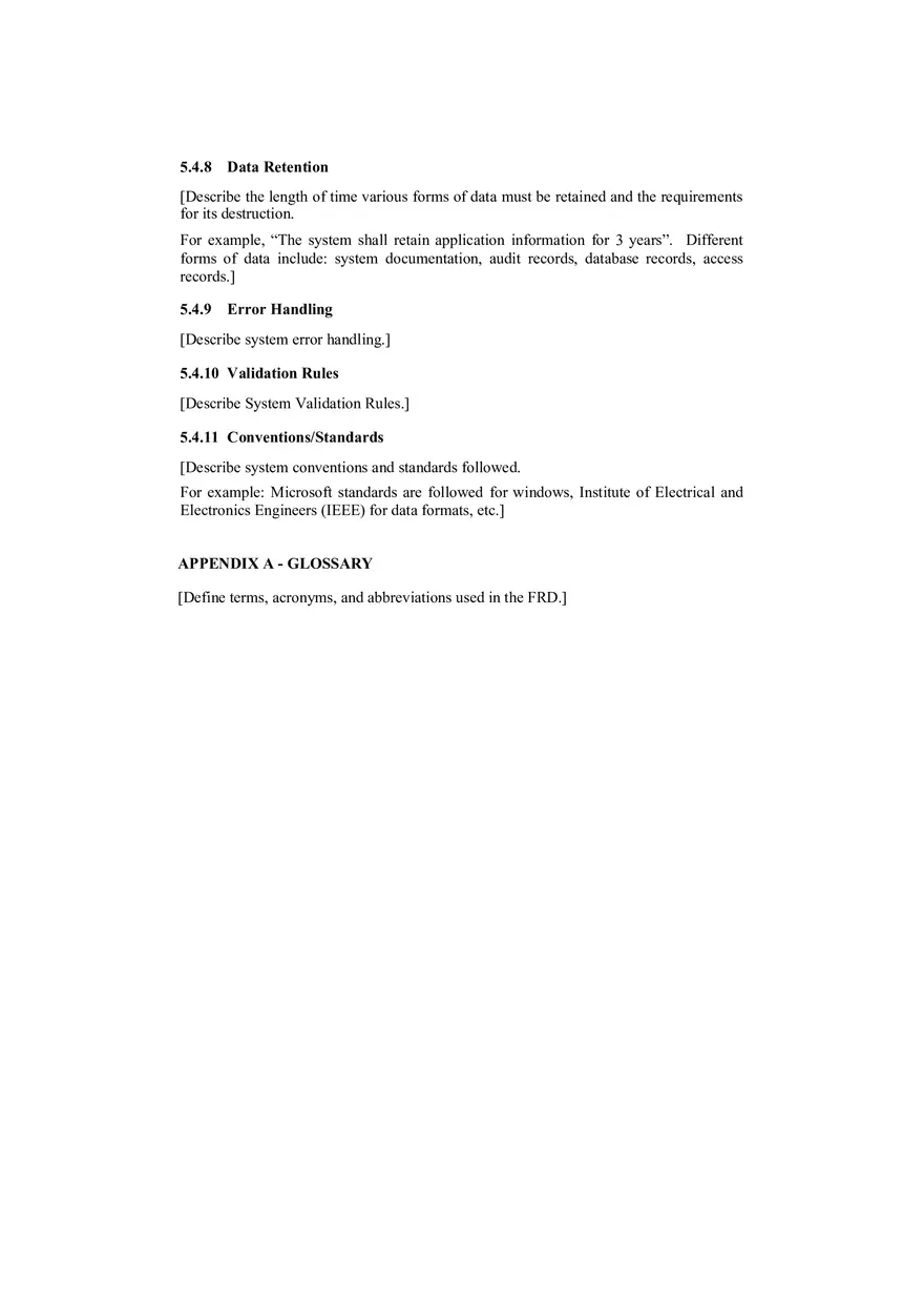 Functional Requirements Document Template - Page 7