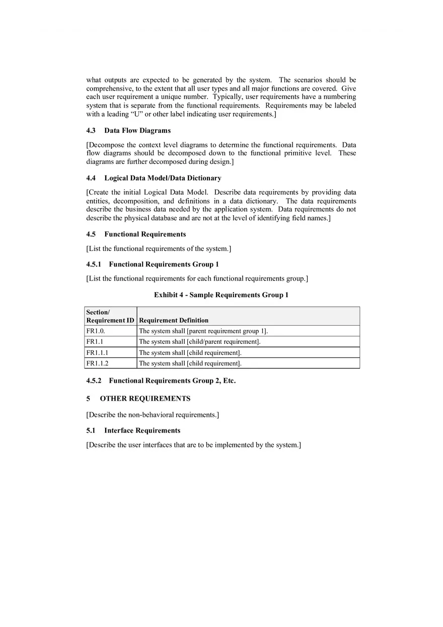 Functional Requirements Document Template - Page 3