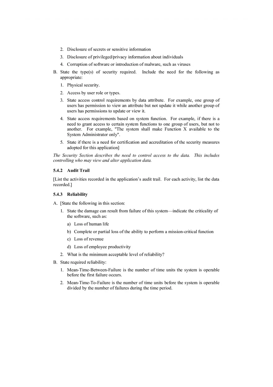 Functional Requirements Document Template - Page 5