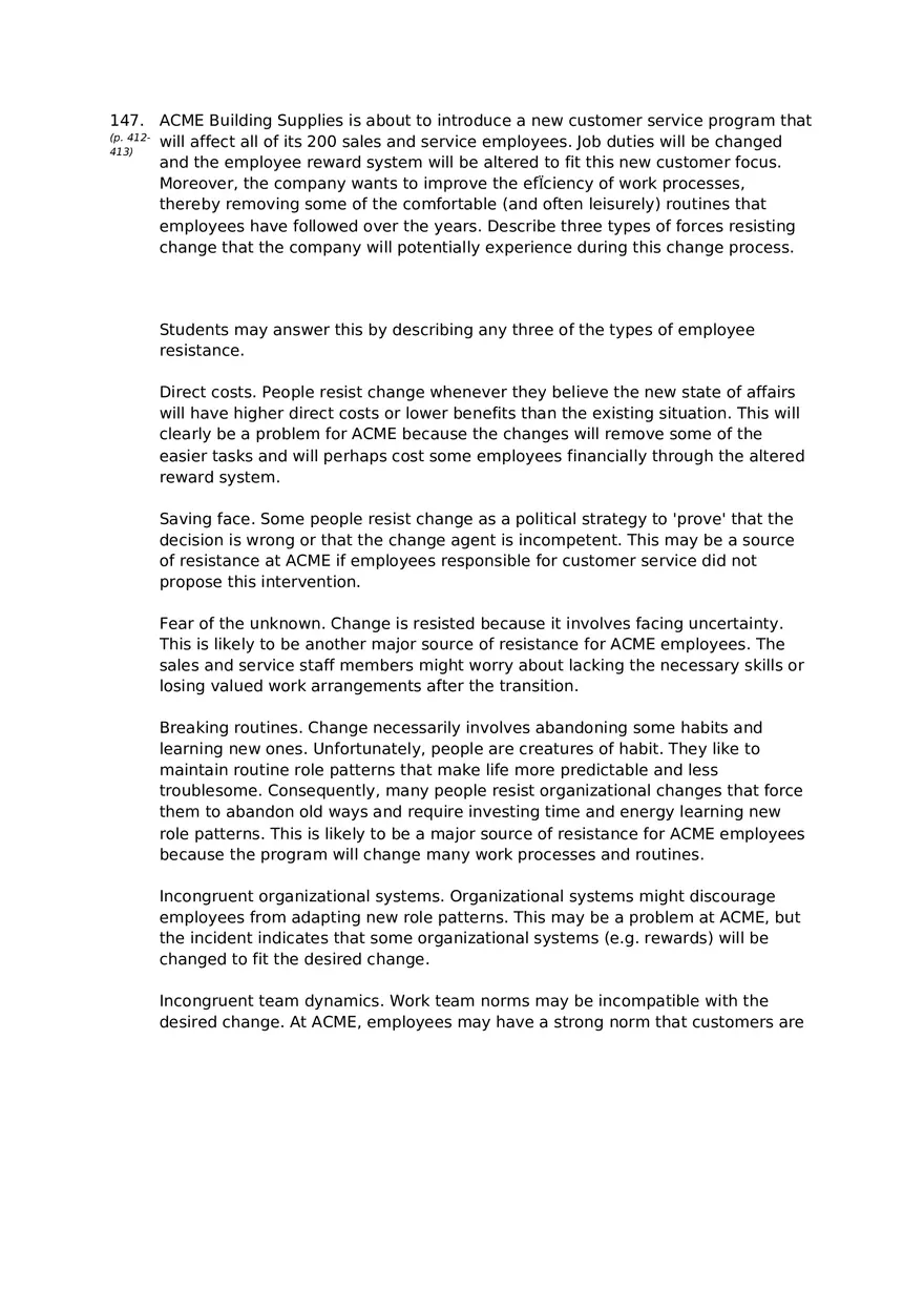 Chapter 15 Organizational Change Answer Key 6 - Page 1