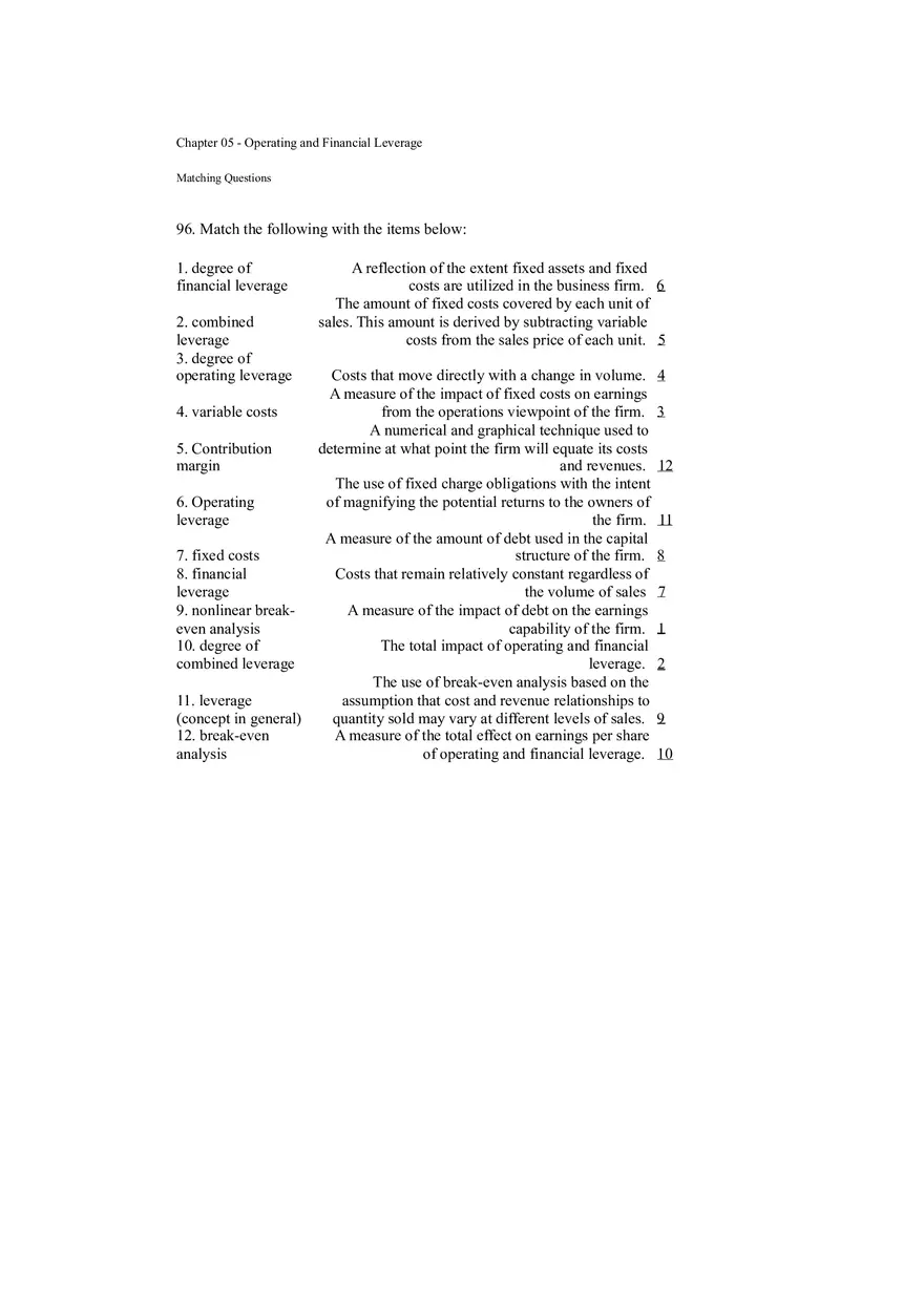 Operating and Financial Leverage Assignment Part 6 - Page 10