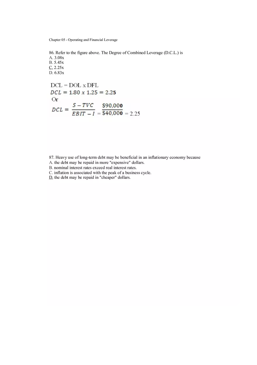 Operating and Financial Leverage Assignment Part 6 - Page 1