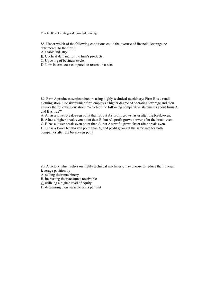 Operating and Financial Leverage Assignment Part 6 - Page 2
