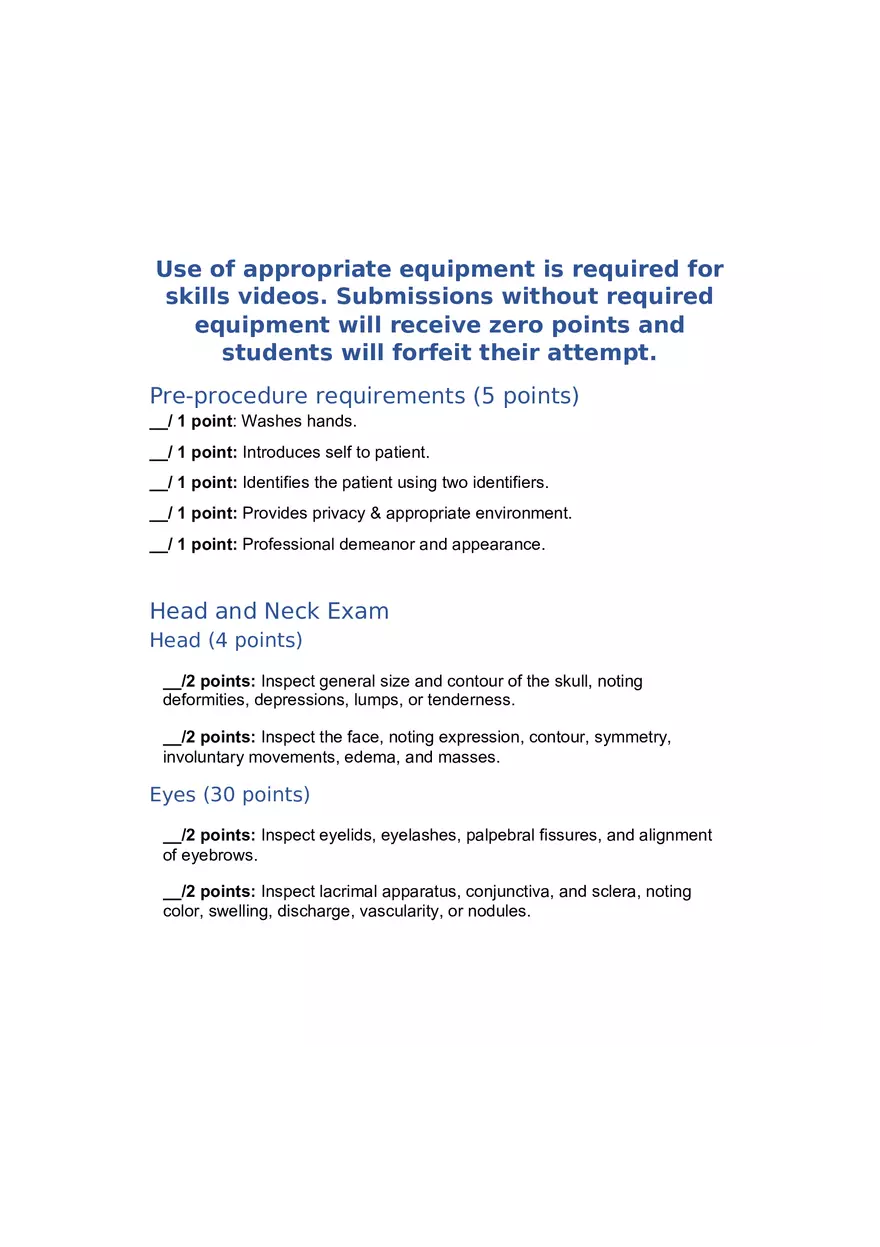 Advanced Health Assessment - Practice Material - Page 1