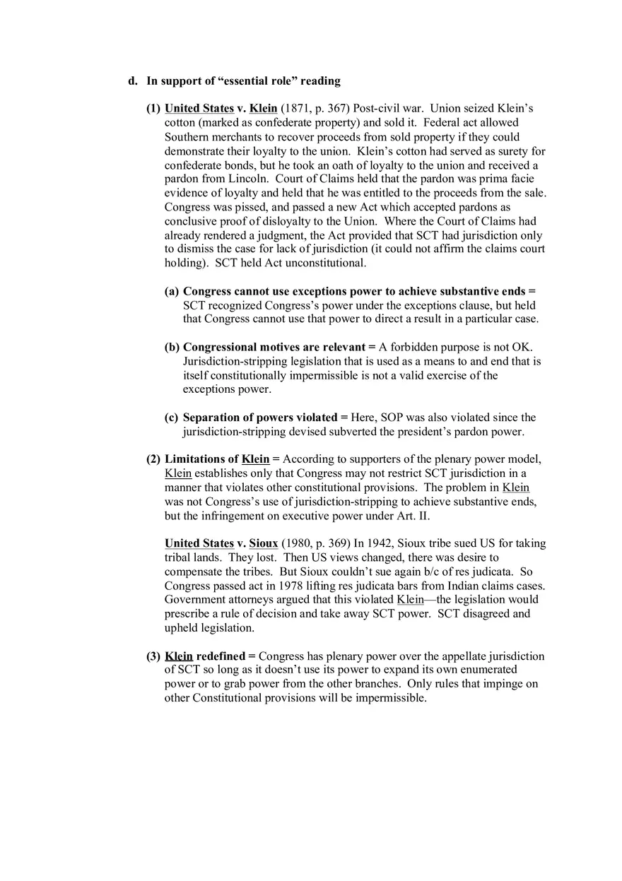 Federal Courts Outline Part 1 - Page 10