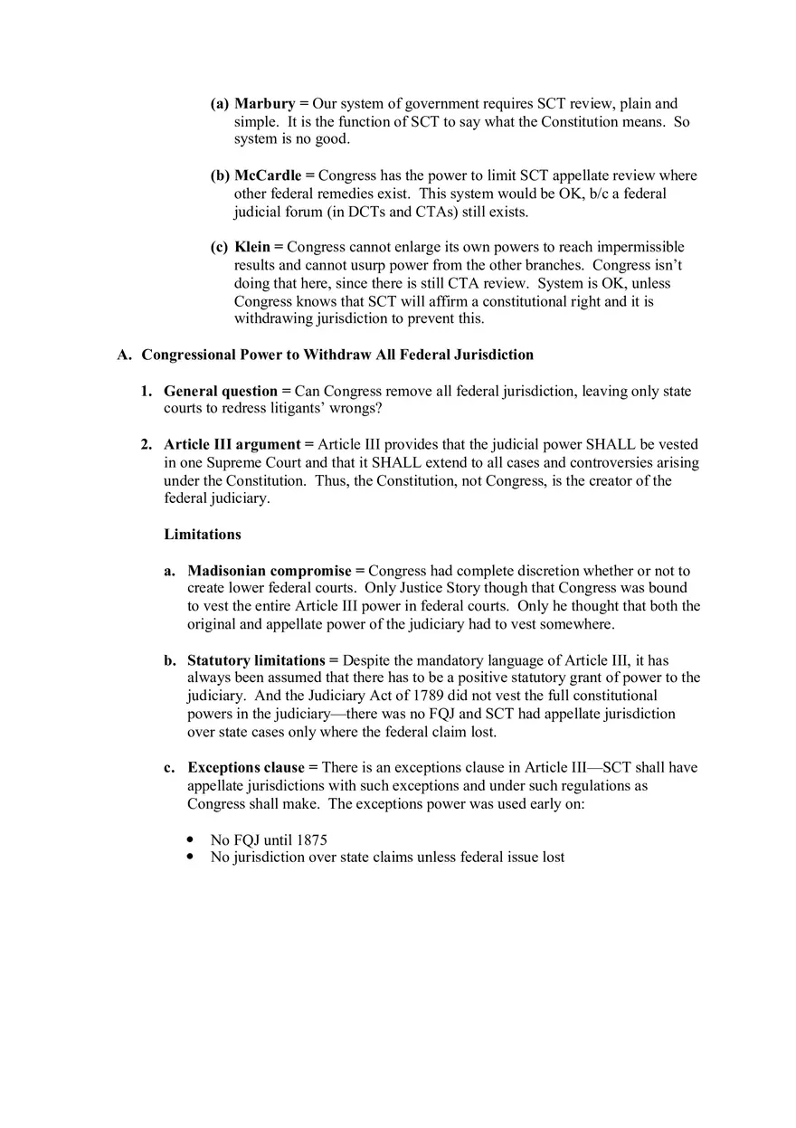 Federal Courts Outline Part 1 - Page 3