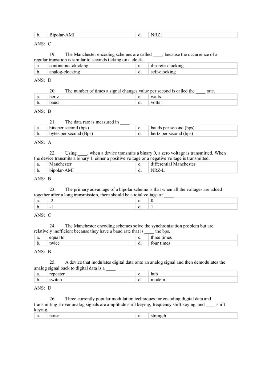 Introduction to Computer Networks Answer Key Part 1 - Page 7
