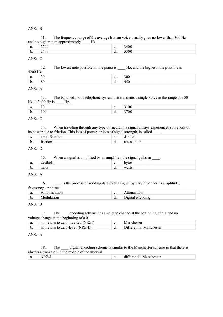 Introduction to Computer Networks Answer Key Part 1 - Page 6