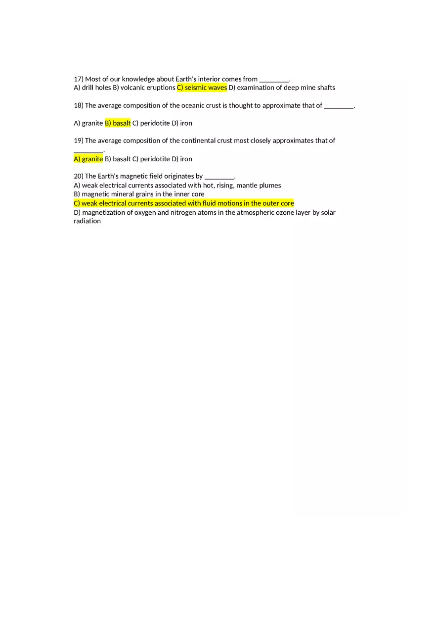 Earthquakes Review Quiz - Page 3