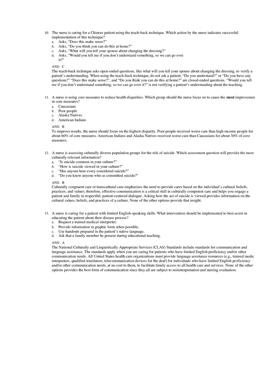 Fundamentals Study Guide - Cultural Competence - Page 3