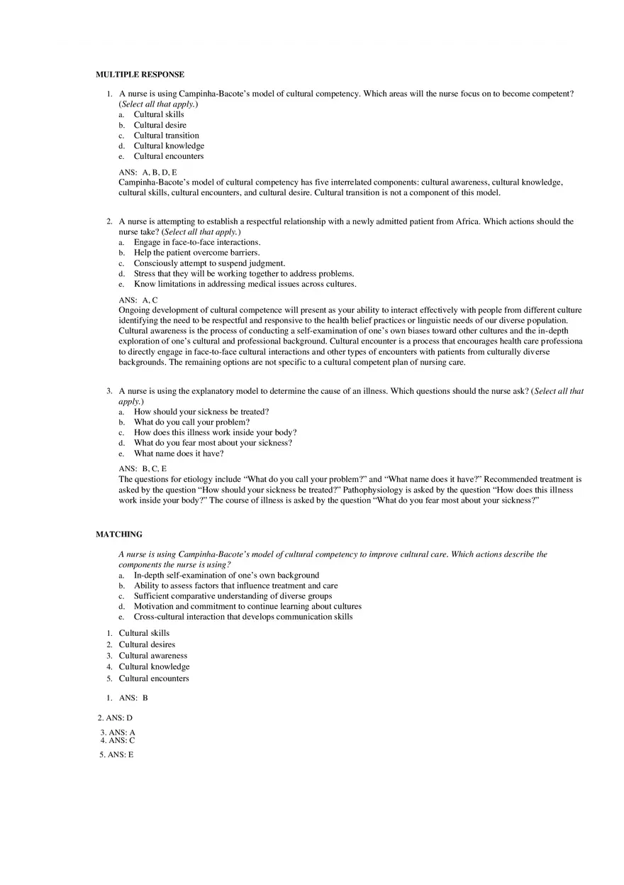 Fundamentals Study Guide - Cultural Competence - Page 5
