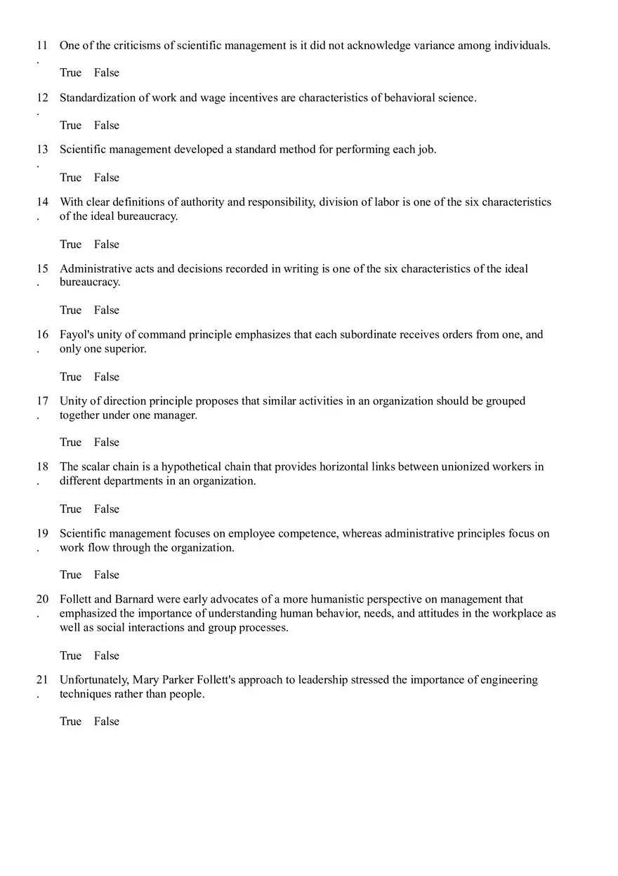 The Evolution of Management Thinking Questions Part 1 - Page 2