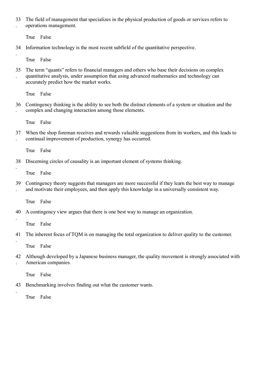 The Evolution of Management Thinking Questions Part 1 - Page 4
