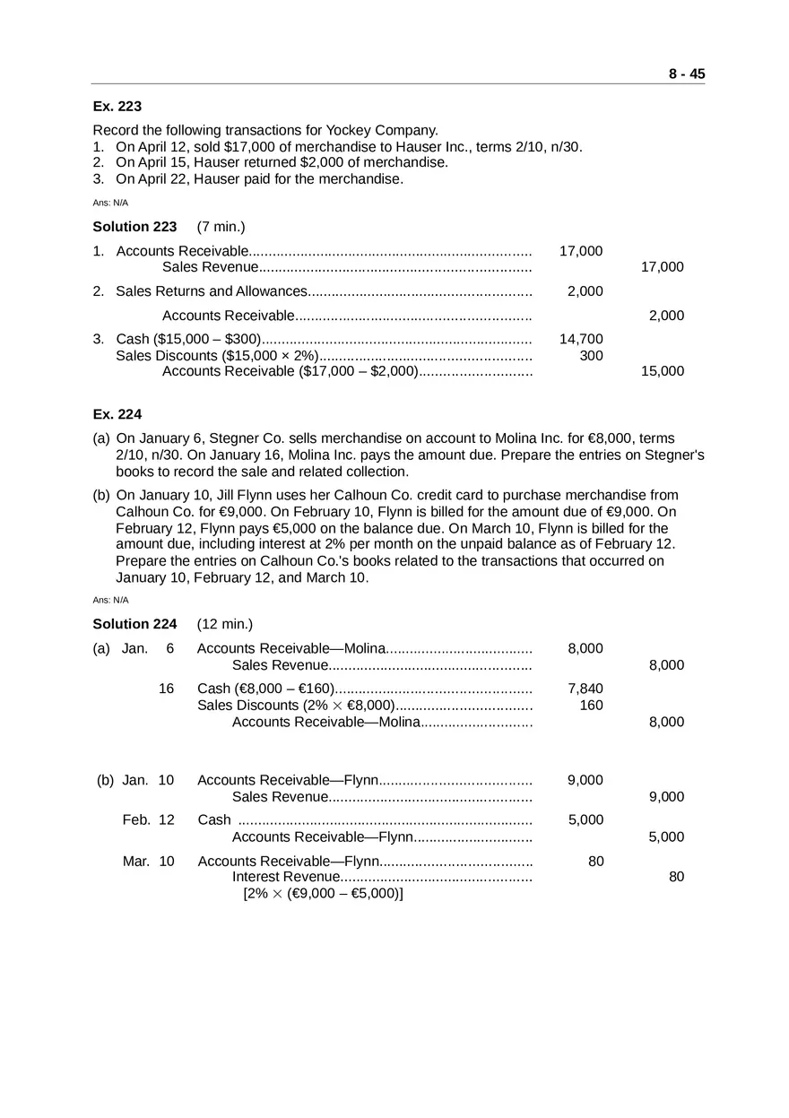 Accounting for Receivables Answer Key Part 5 - Page 4