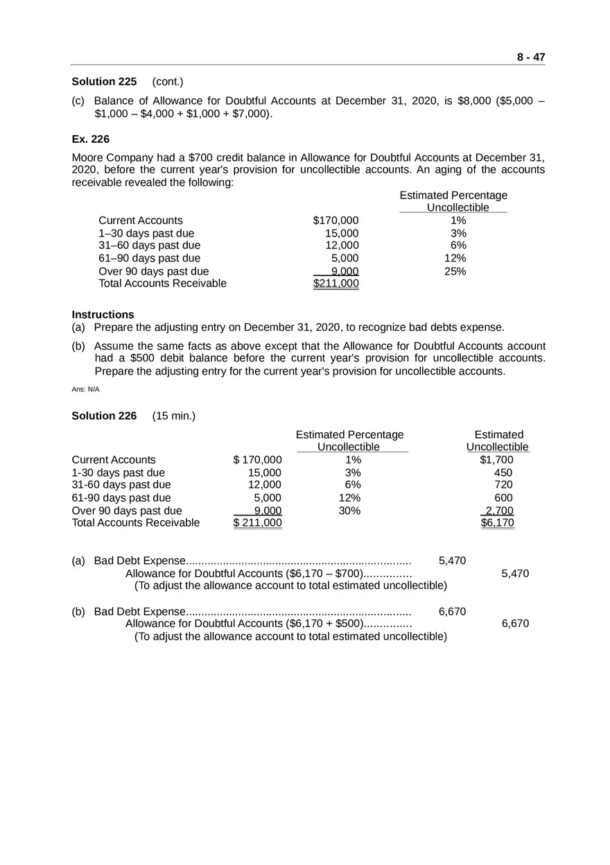 Accounting for Receivables Answer Key Part 5 - Page 6