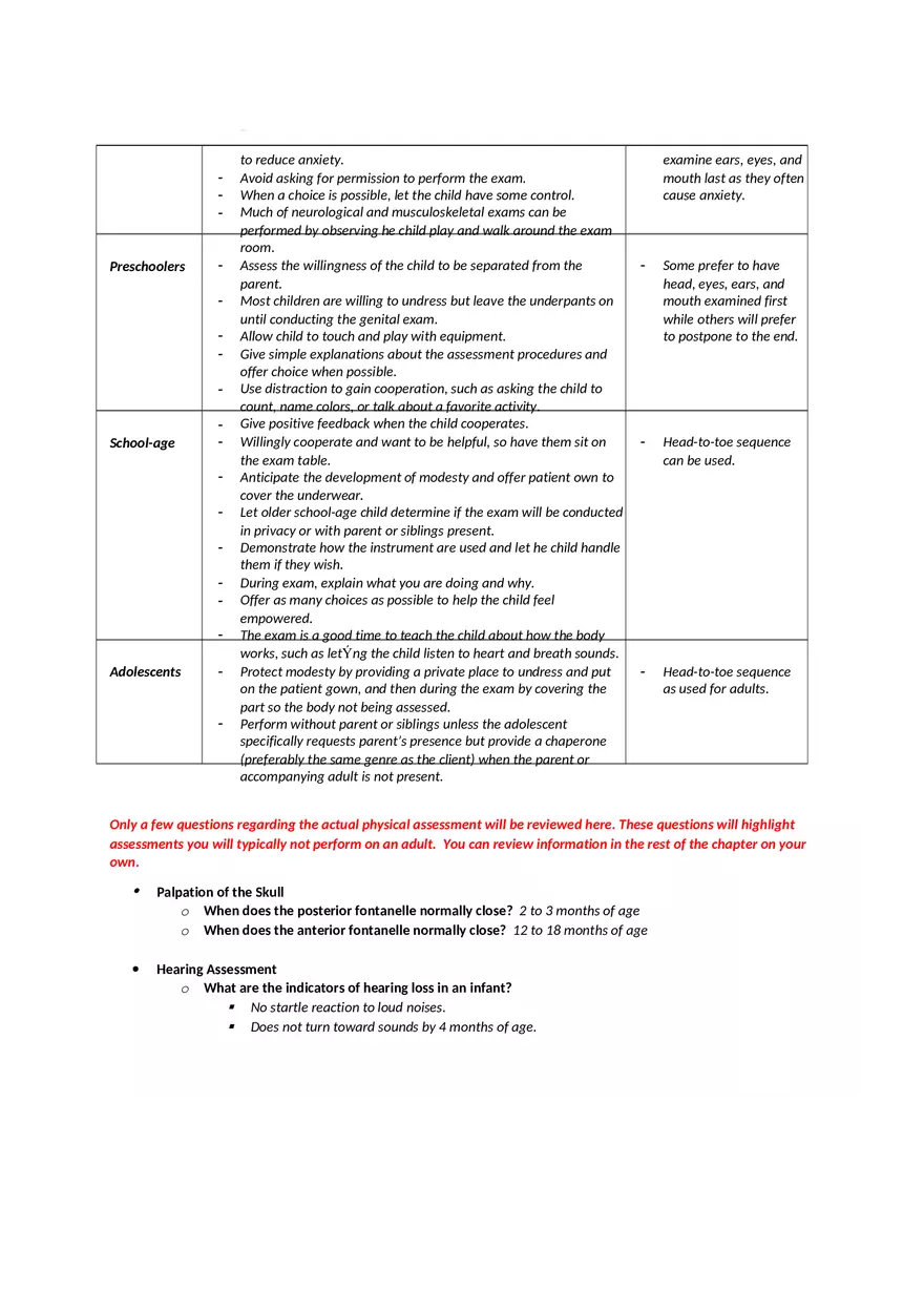 Growth and Development Module 1 Study Guide - Page 8