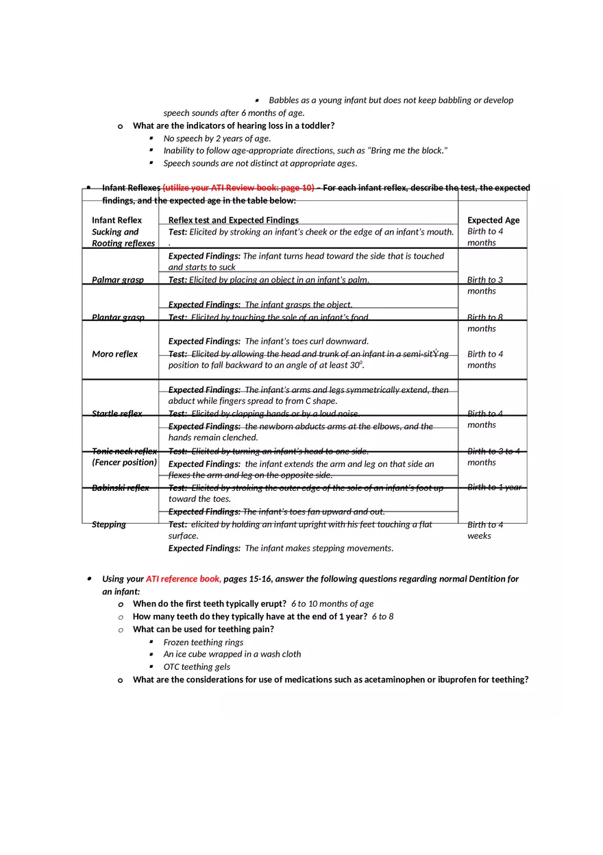Growth and Development Module 1 Study Guide - Page 9