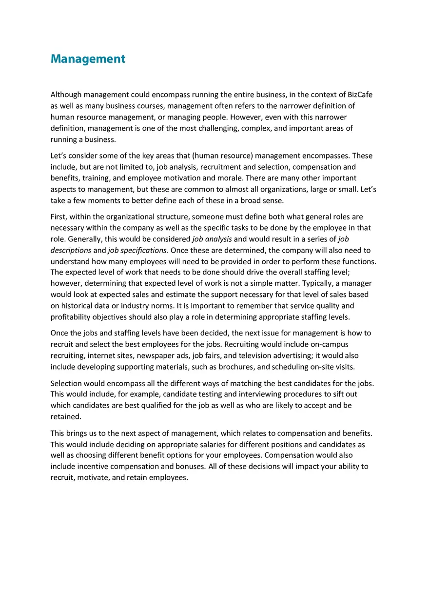 BizCafe Is a Computer Simulation Part 2 - Page 11