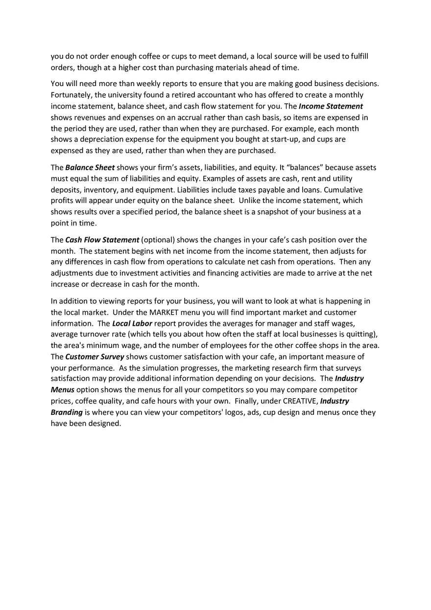 BizCafe Is a Computer Simulation Part 2 - Page 6