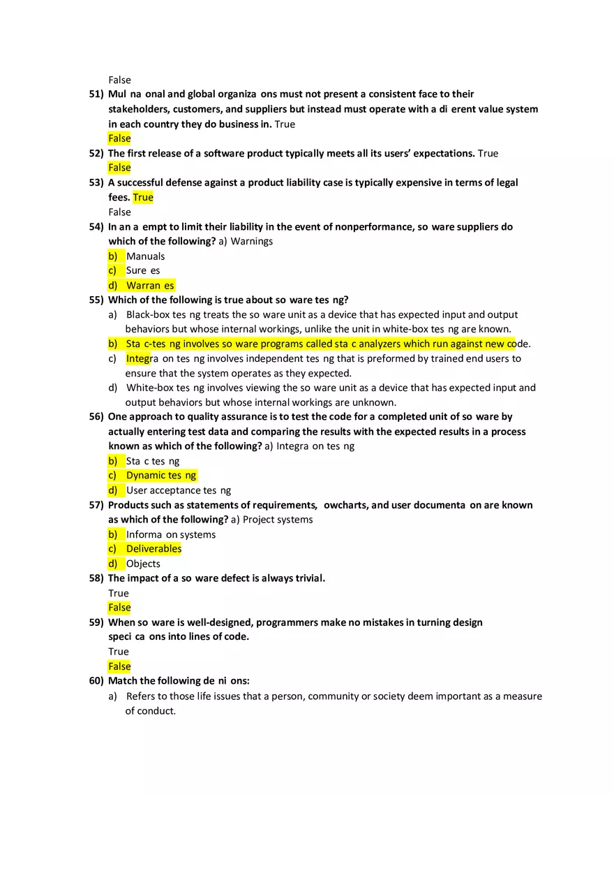Computing Ethics and Society Answer Key 1 - Page 10