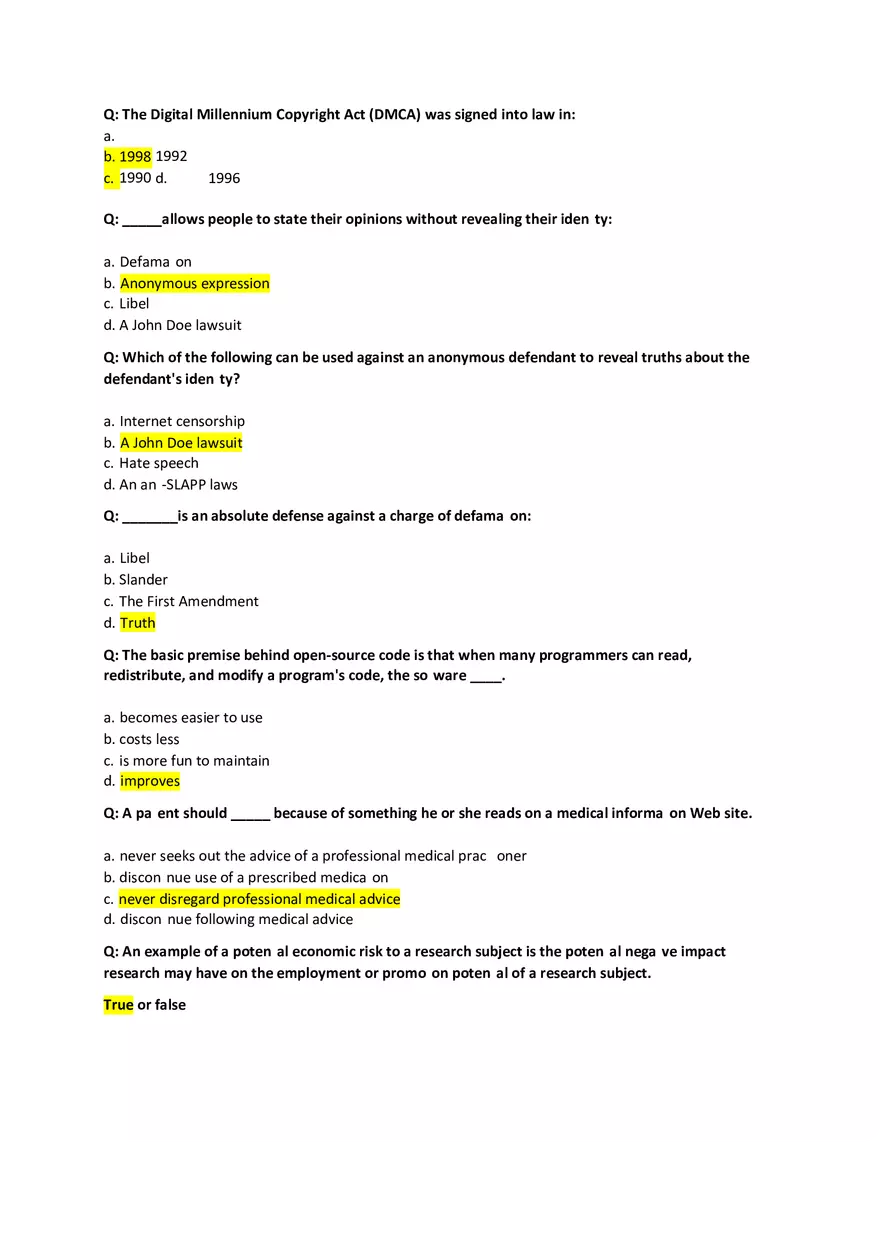 Computing Ethics and Society Answer Key 1 - Page 4