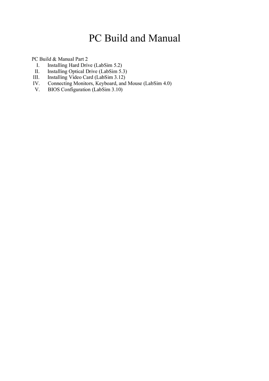 PC Build and Manual - Page 1