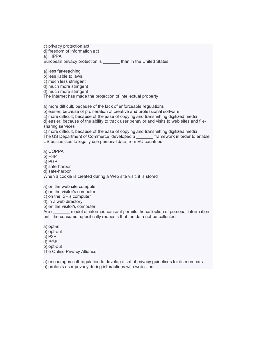 Introduction to Information Systems and Data Analytics Answers Part 6 - Page 3