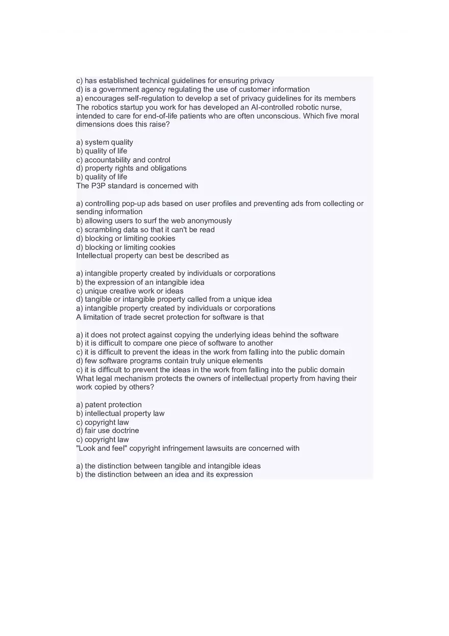 Introduction to Information Systems and Data Analytics Answers Part 6 - Page 4