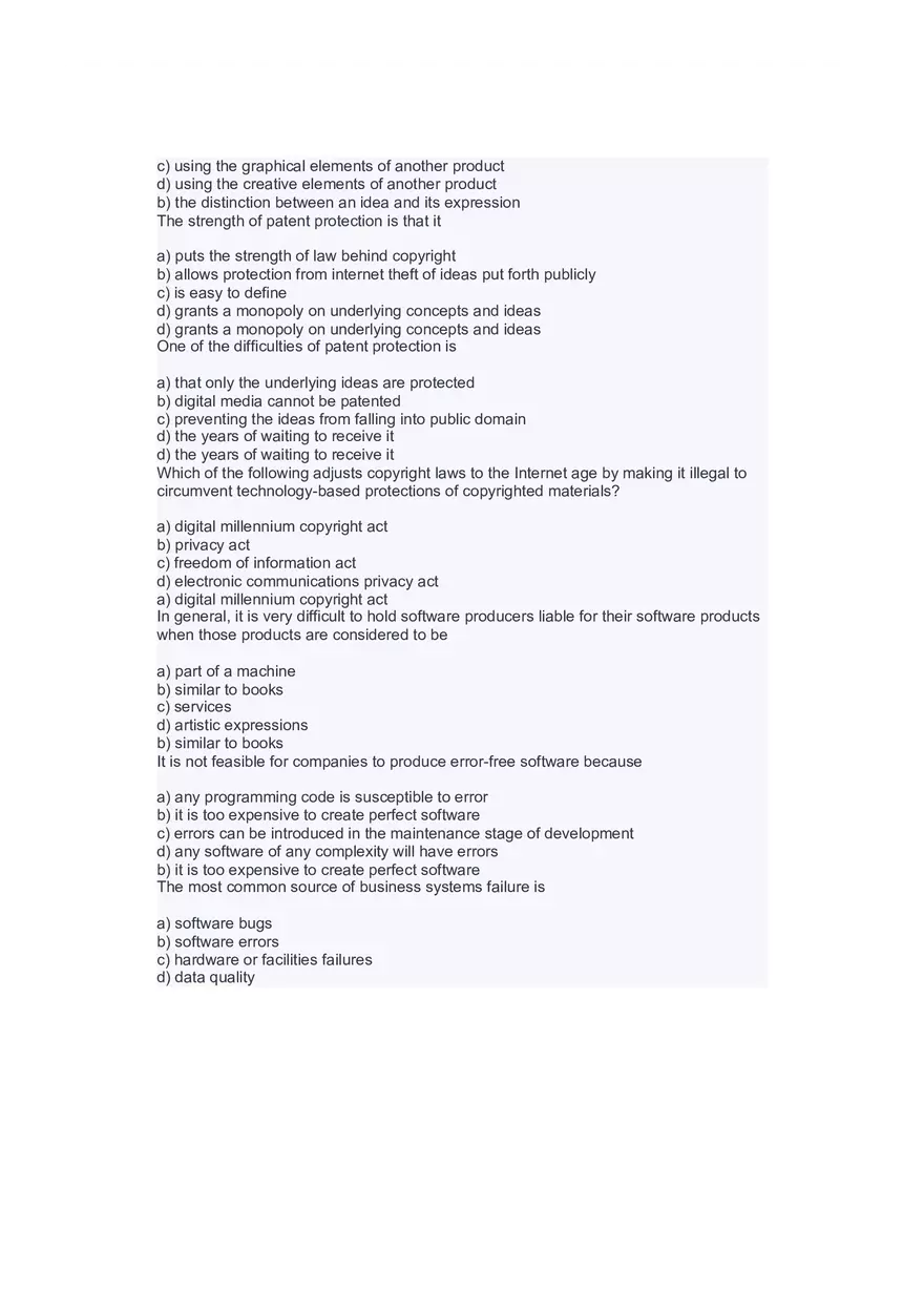Introduction to Information Systems and Data Analytics Answers Part 6 - Page 5