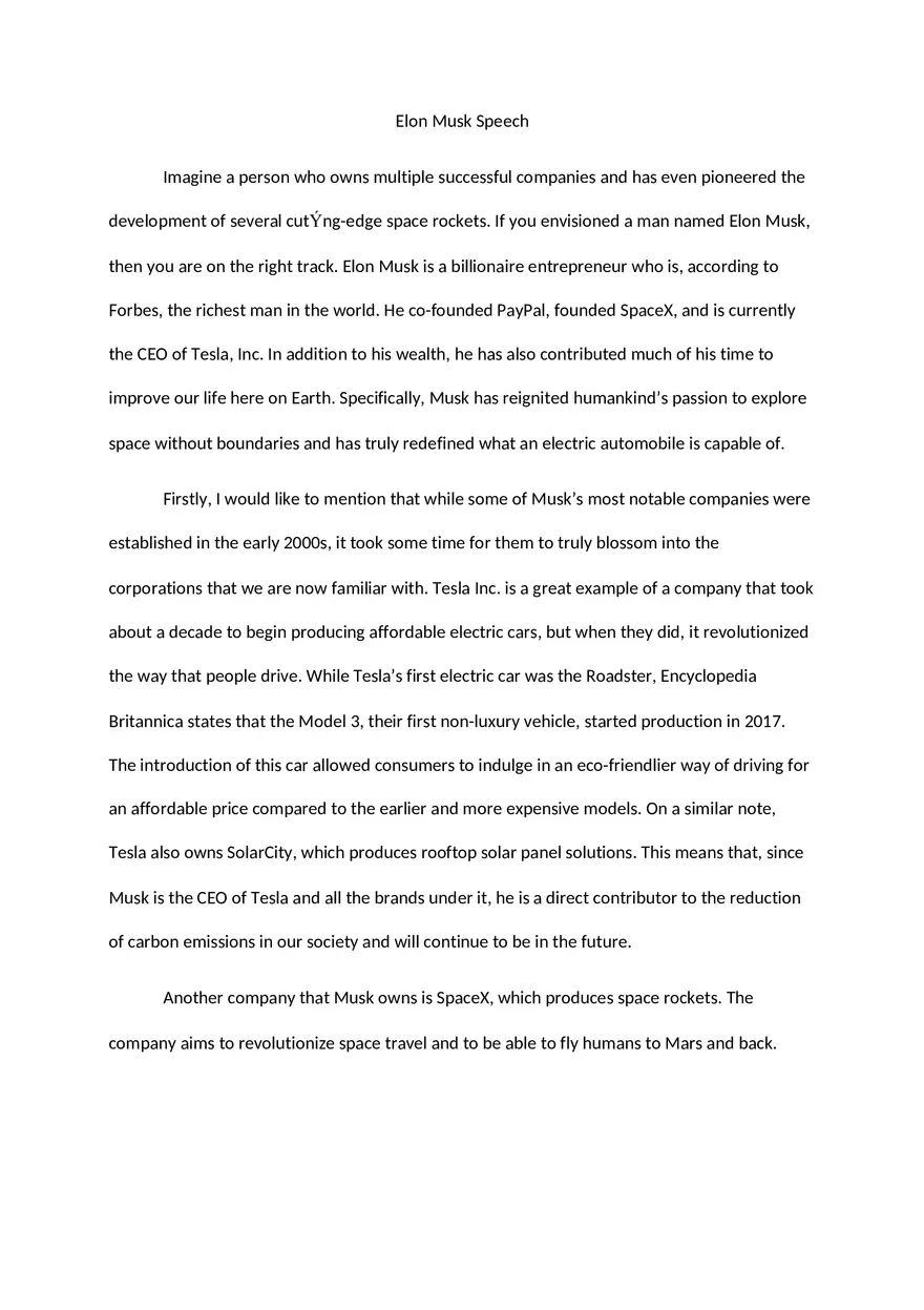 Elon Musk Script - Page 1
