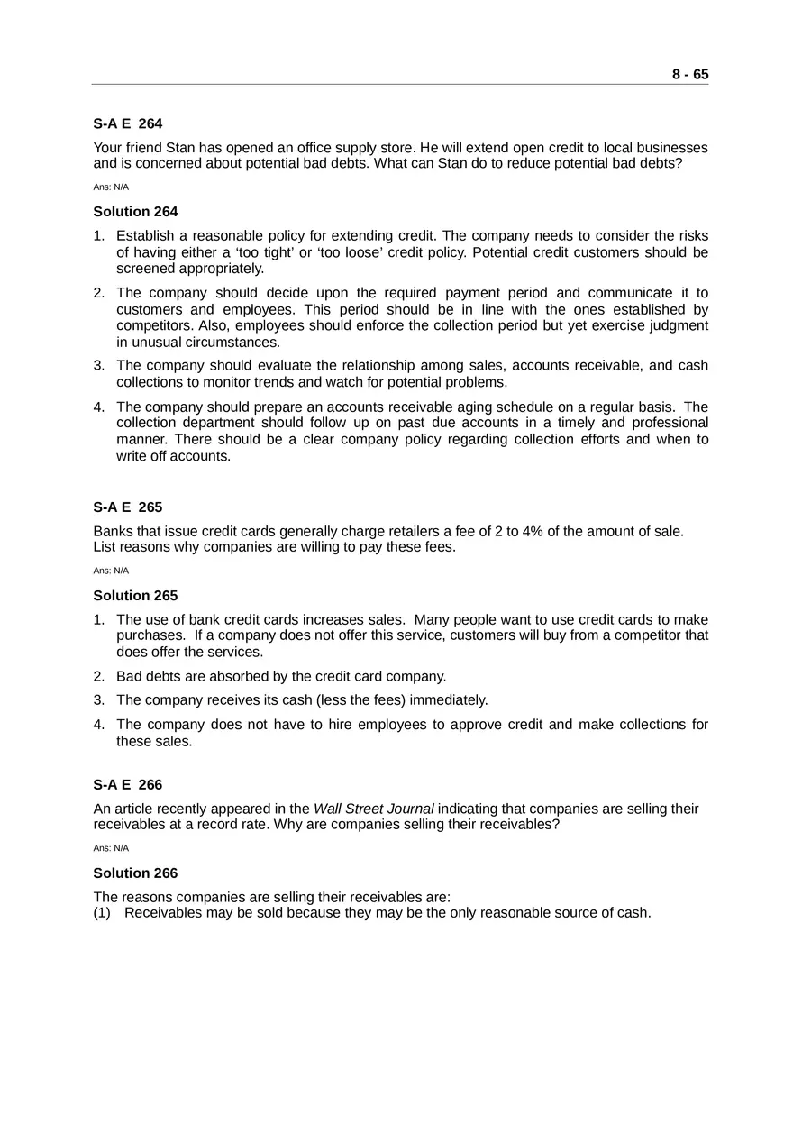 Accounting for Receivables Answer Key Part 7 - Page 4