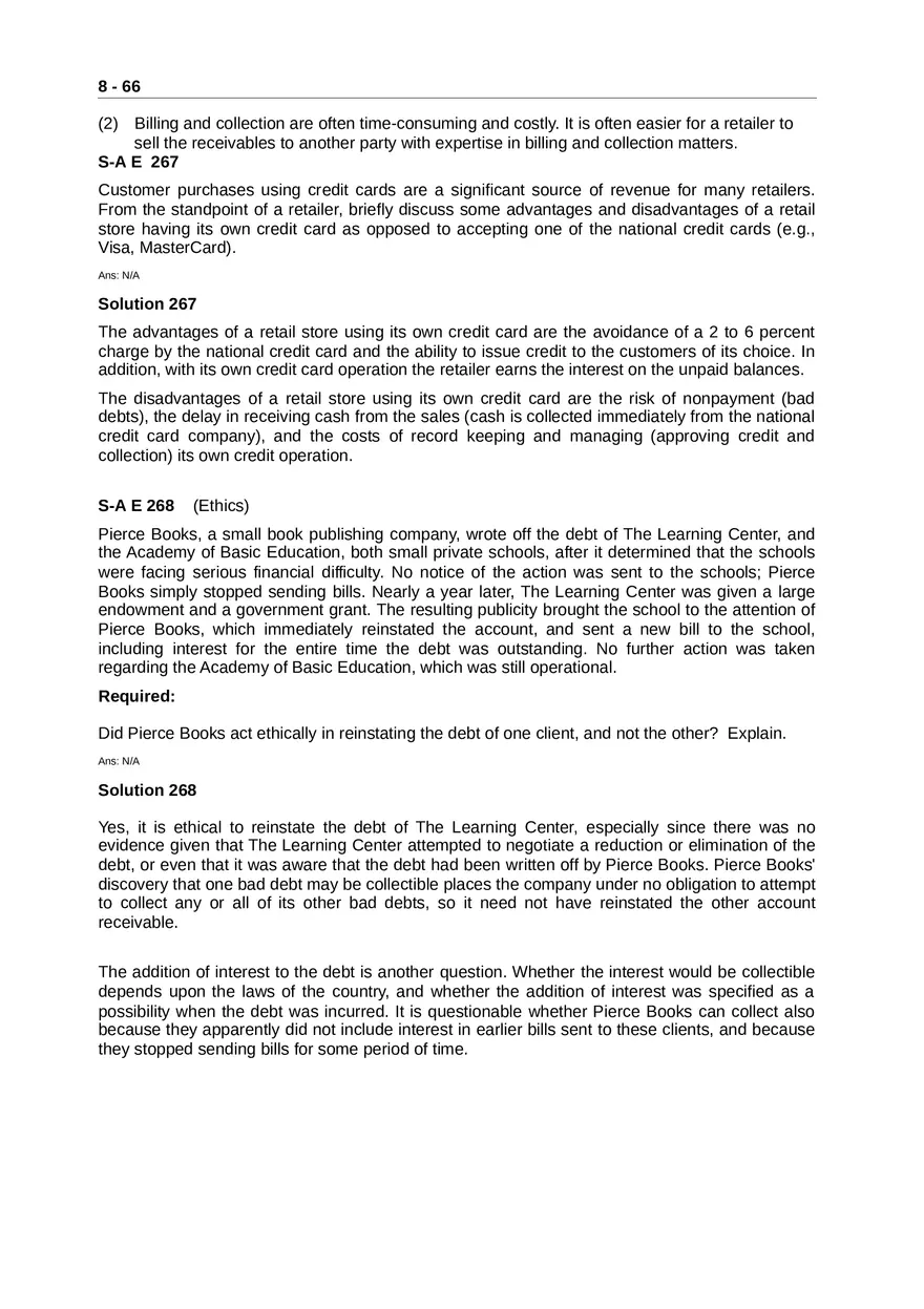 Accounting for Receivables Answer Key Part 7 - Page 5