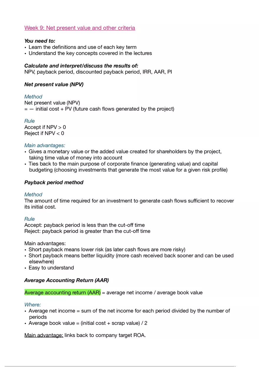 Business Finance Lecture 11 - Page 14