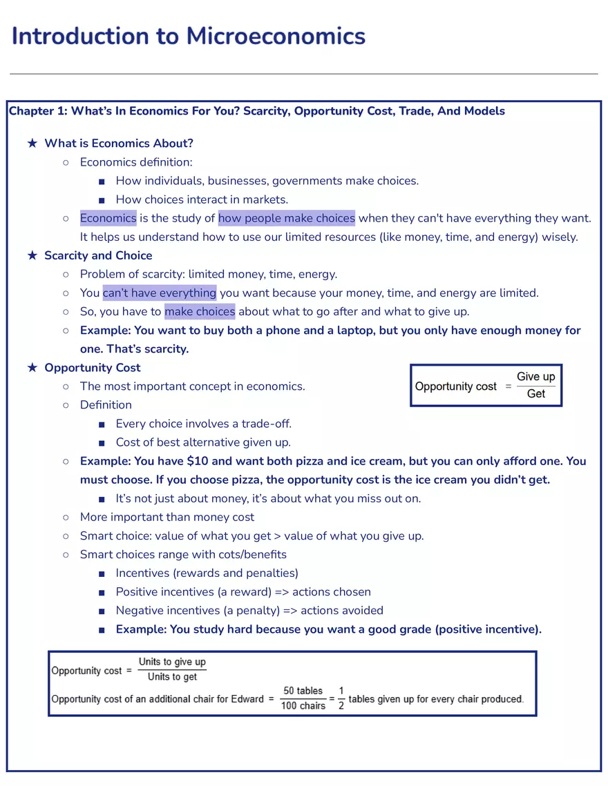Economics Lecture Notes Ch. 1 York University - Page 1