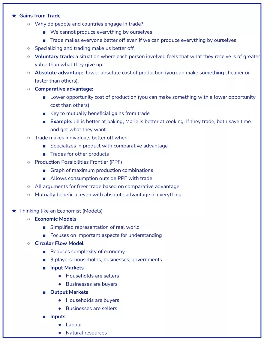 Economics Lecture Notes Ch. 1 York University - Page 2