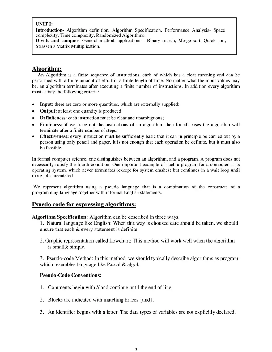 Notes for Design and Analysis of Algorithms - Page 62