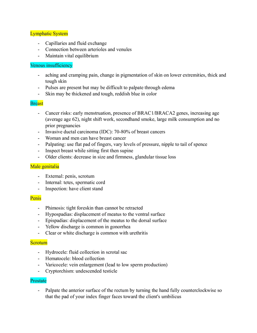 NUR 304 Comprehensive Final Exam Study Guide - Page 9
