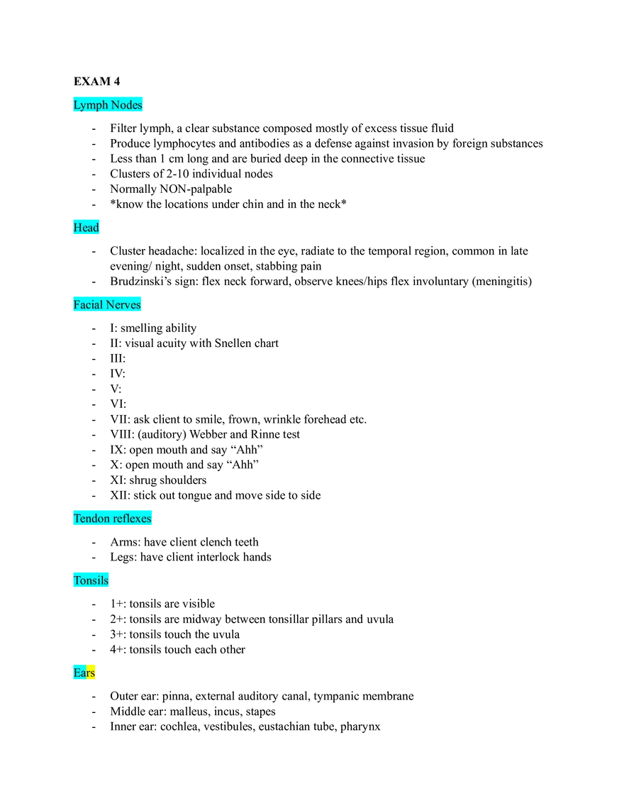 NUR 304 Comprehensive Final Exam Study Guide - Page 11