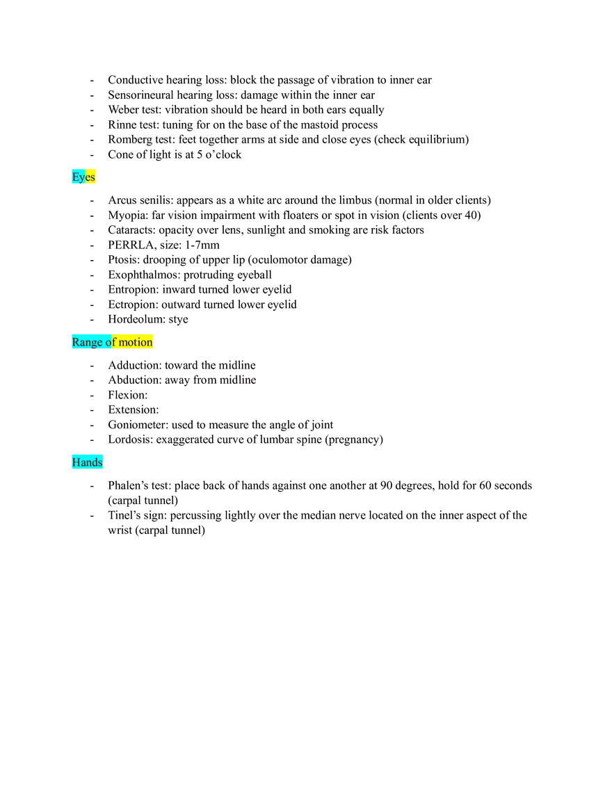 NUR 304 Comprehensive Final Exam Study Guide - Page 3