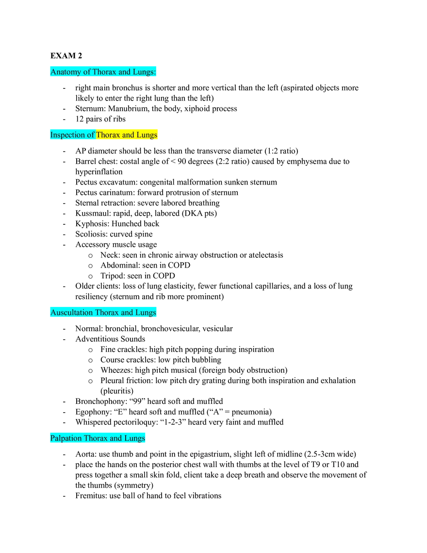 NUR 304 Comprehensive Final Exam Study Guide - Page 6