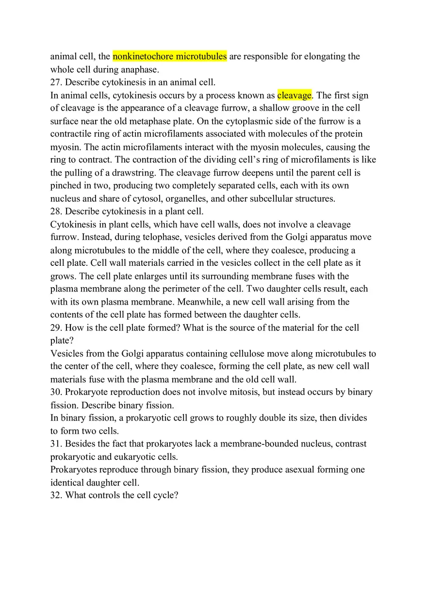 Chapter 12 Mitosis Study Guide - Page 3