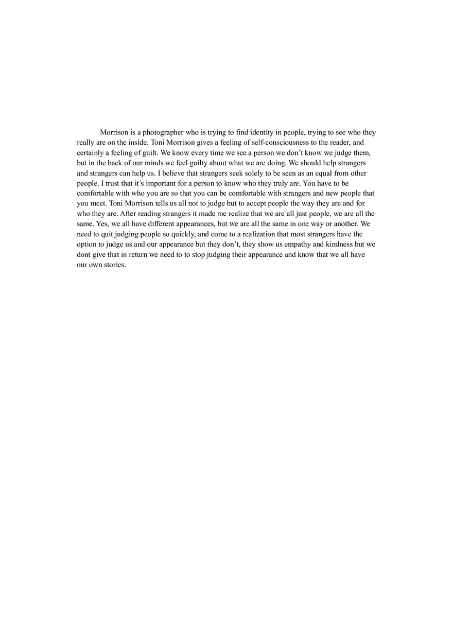 Strangers by Toni Morrison - Page 2