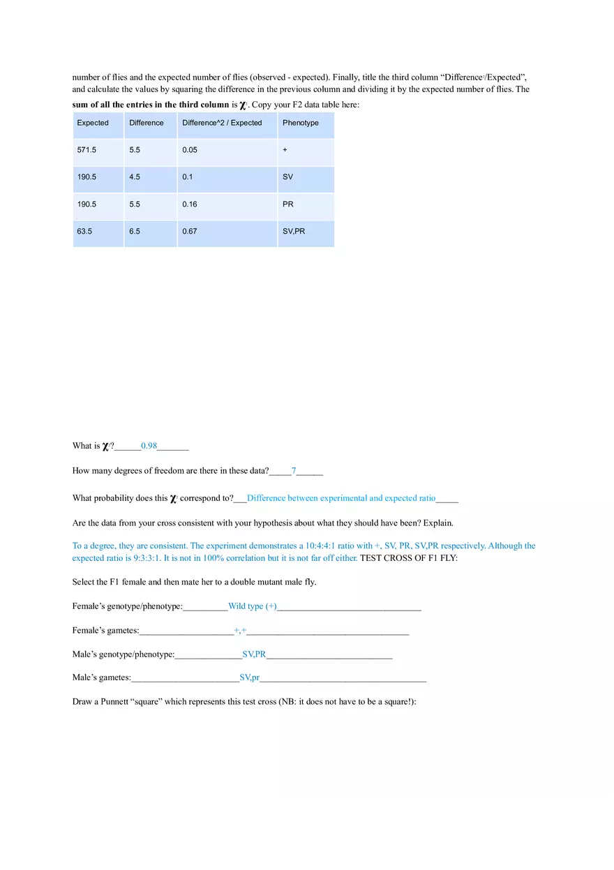 Fly Lab Report - Genetics - Page 2