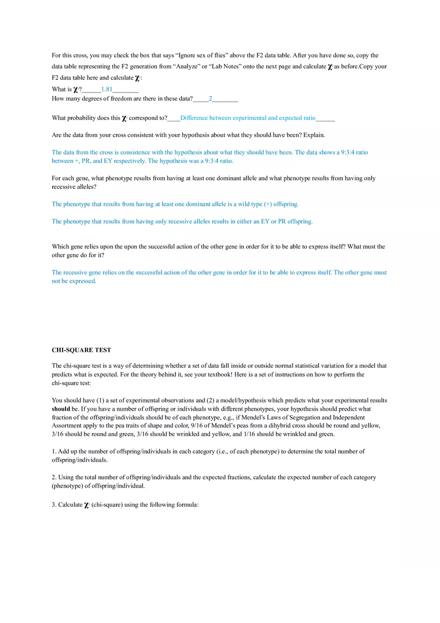 Fly Lab Report - Genetics - Page 6