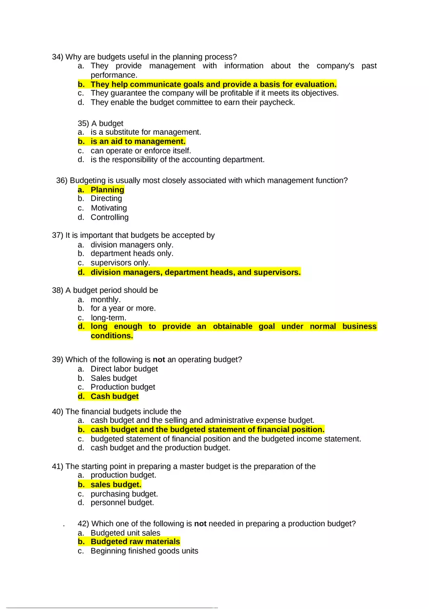 Internal Reports Answer Key - Page 9