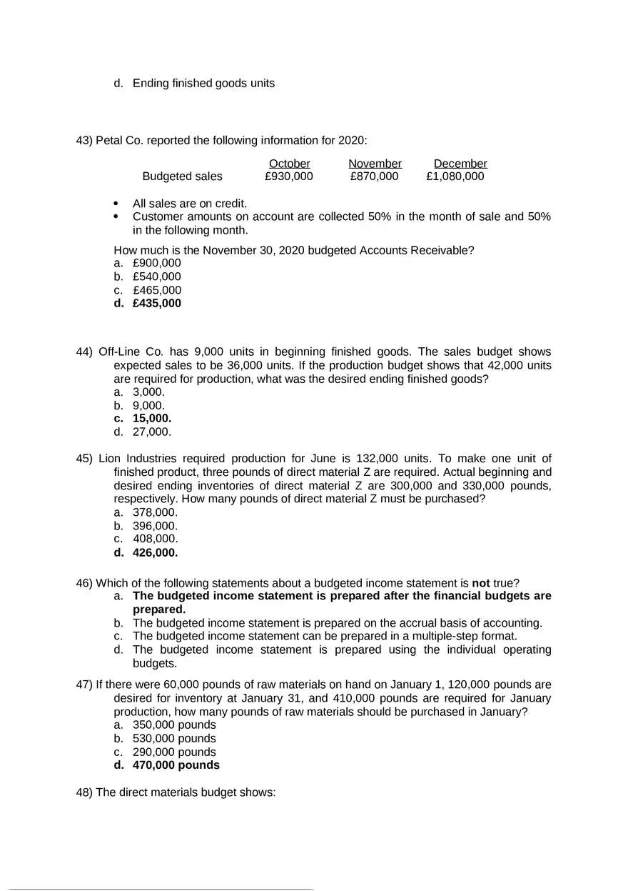 Internal Reports Answer Key - Page 10