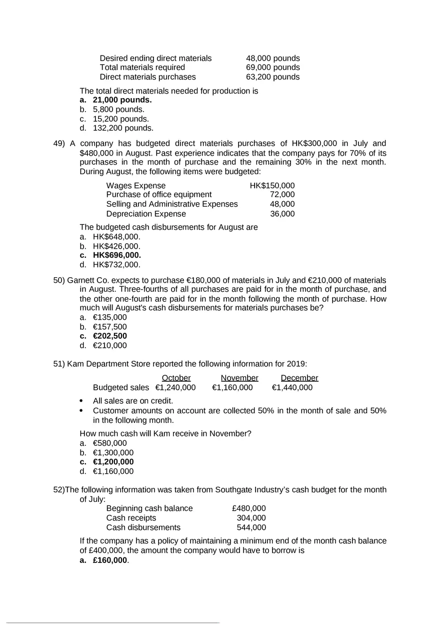 Internal Reports Answer Key - Page 11